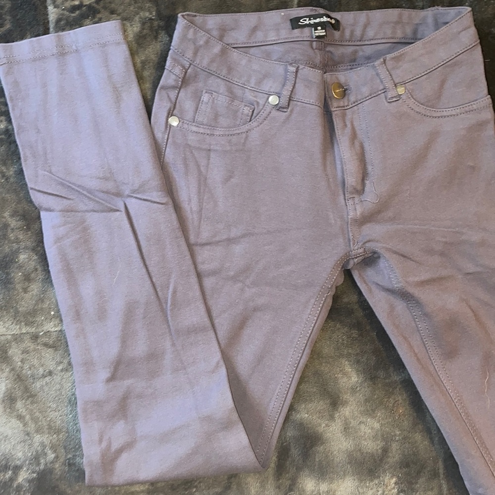 grayish purple skinny jeggings